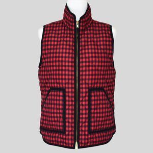 J.CREW Women's Buffalo Check Plaid Vest Size S